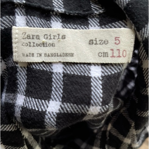 Zara girls plaid flannel shirt dress - Picture 7 of 7